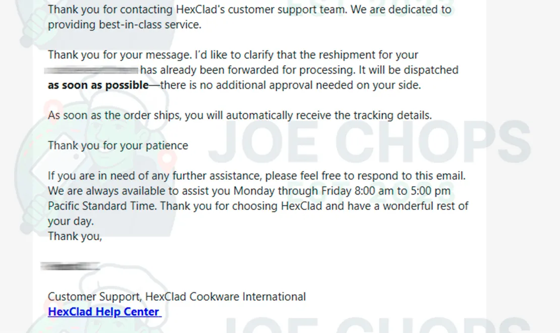 HexClad Order Success